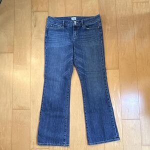 Gap Women's Blue Jeans Size 10 Flared Leg Denim Distressed Low-Rise Y2K